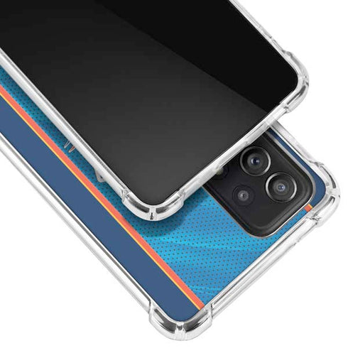 NBA Oklahoma City Thunder Blue Jersey Galaxy A52 5G Clear Case